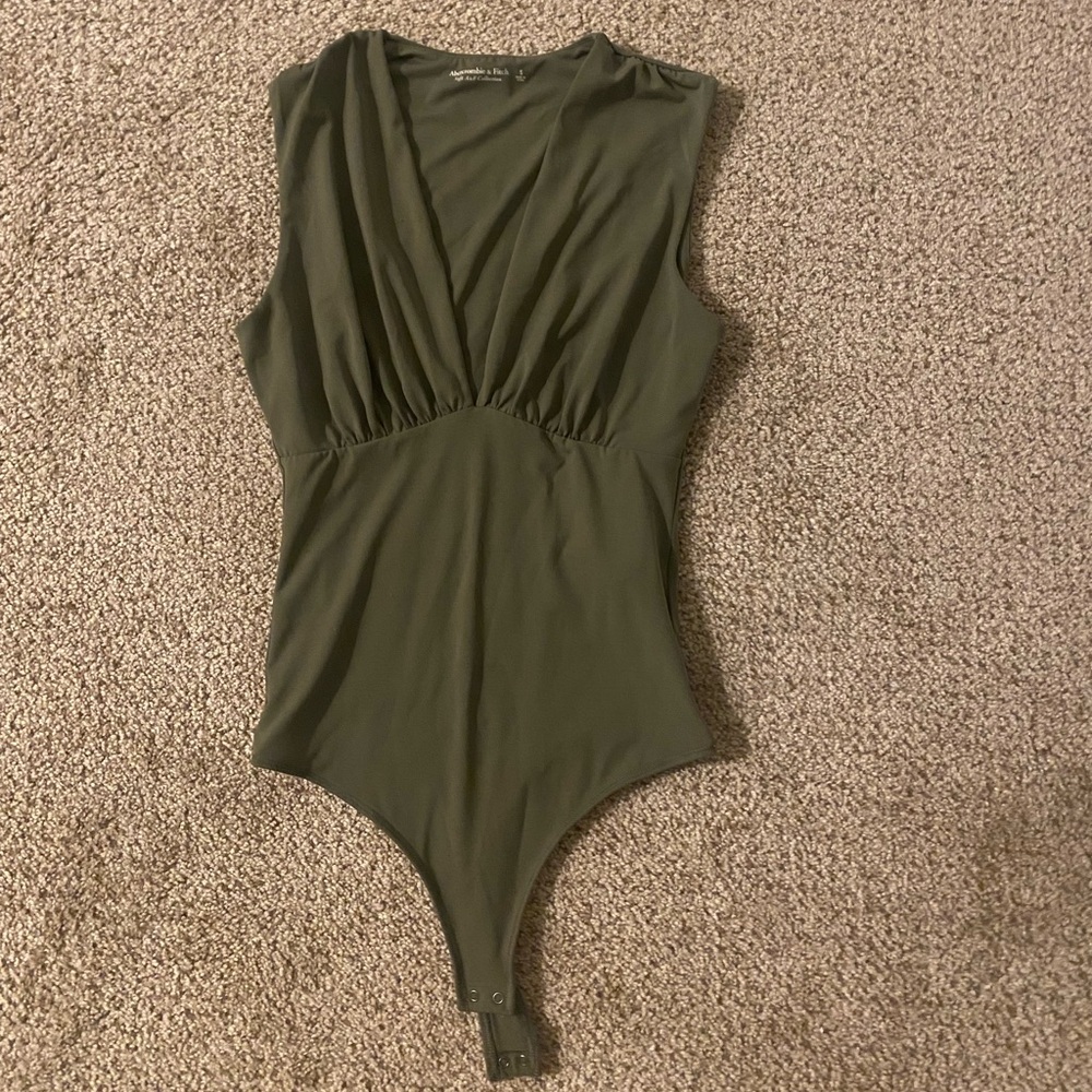 Olive green Abercrombie & Fitch bodysuit